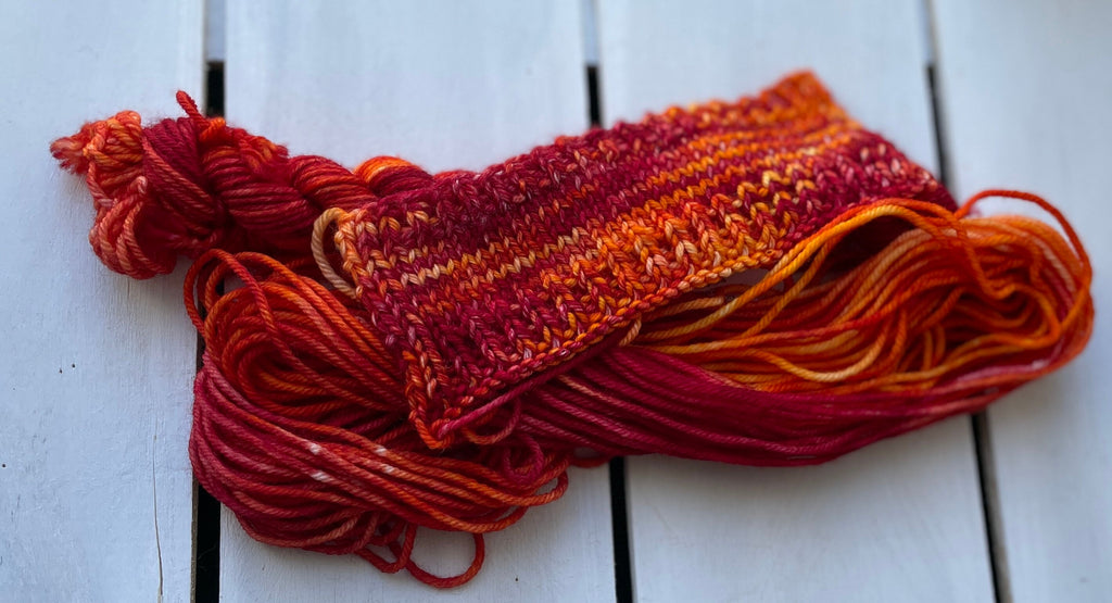 Hearts on Fire, fingering  & DK, 75superwash merino/25% nylon