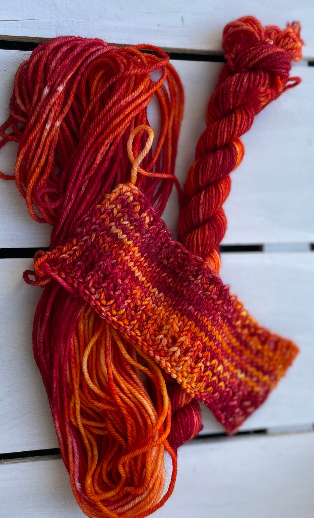 Hearts on Fire, fingering  & DK, 75superwash merino/25% nylon