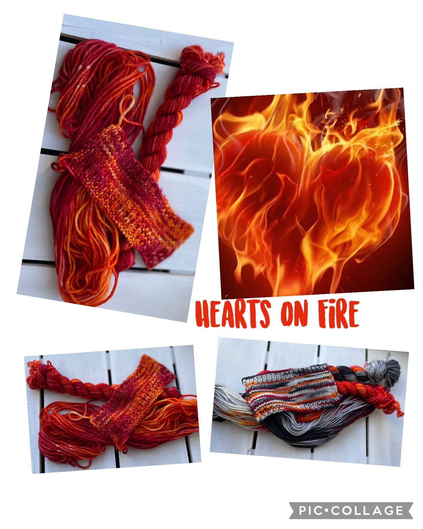 Hearts on Fire, fingering  & DK, 75superwash merino/25% nylon