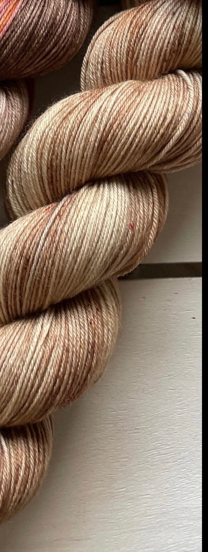 Crate, light tan, slight brown, DK and fingering