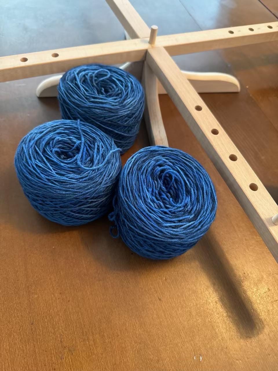 Starry Night, a deep bright rich blue, DK and fingering
