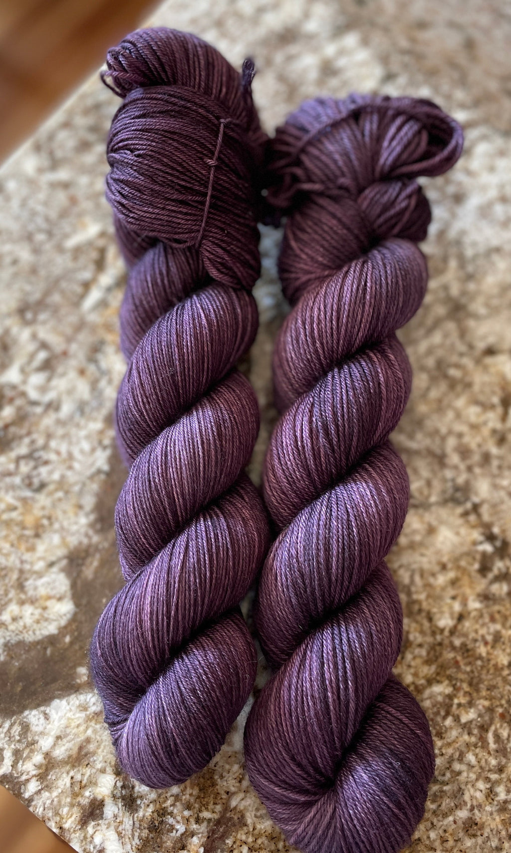 Purple Sunset, part of the  “Earth Tone Series”, DK and fingering