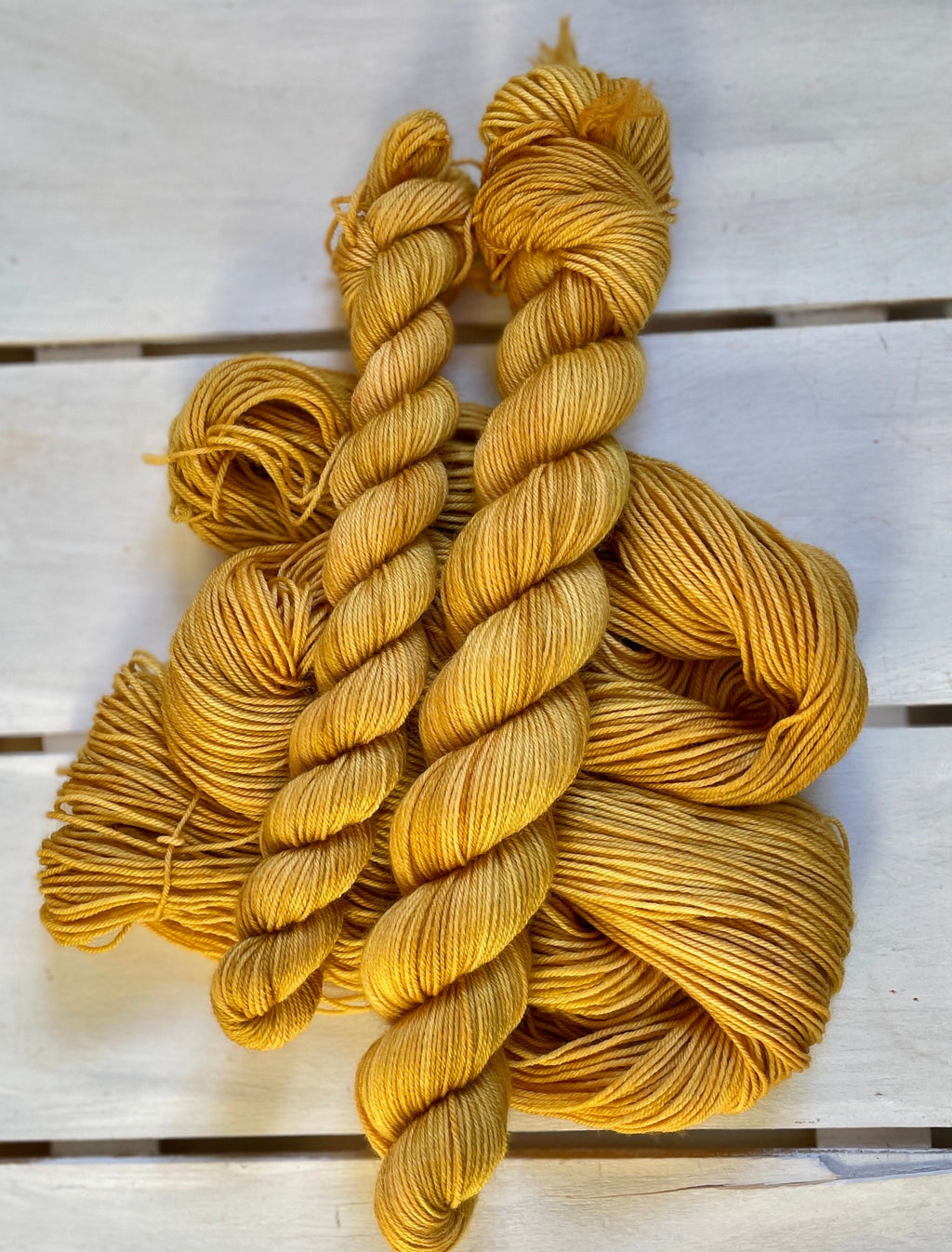 Honey Mustard, part of “Earth Tone Series”, DK and fingering