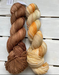 Spiced Pumpkin Latte. Soft light and dark tans, with yummy orange, DK and fingering