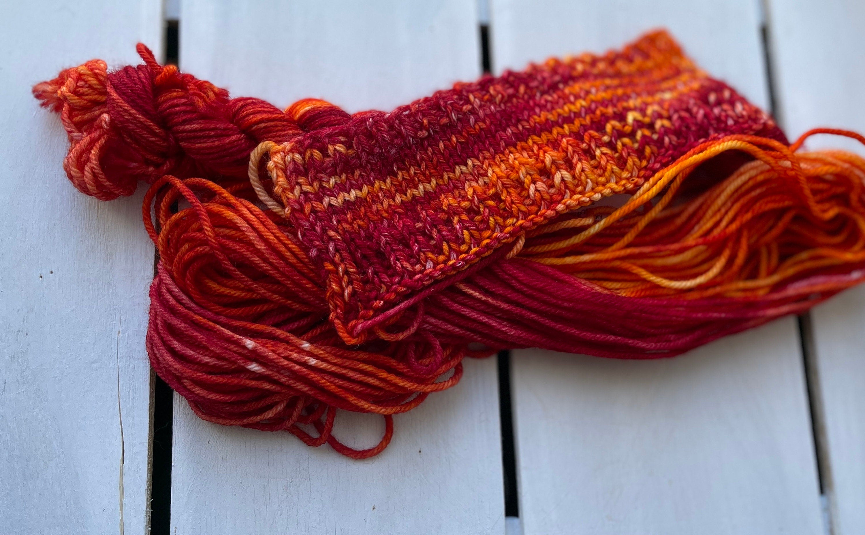 Hearts on Fire, fingering  & DK, 75superwash merino/25% nylon