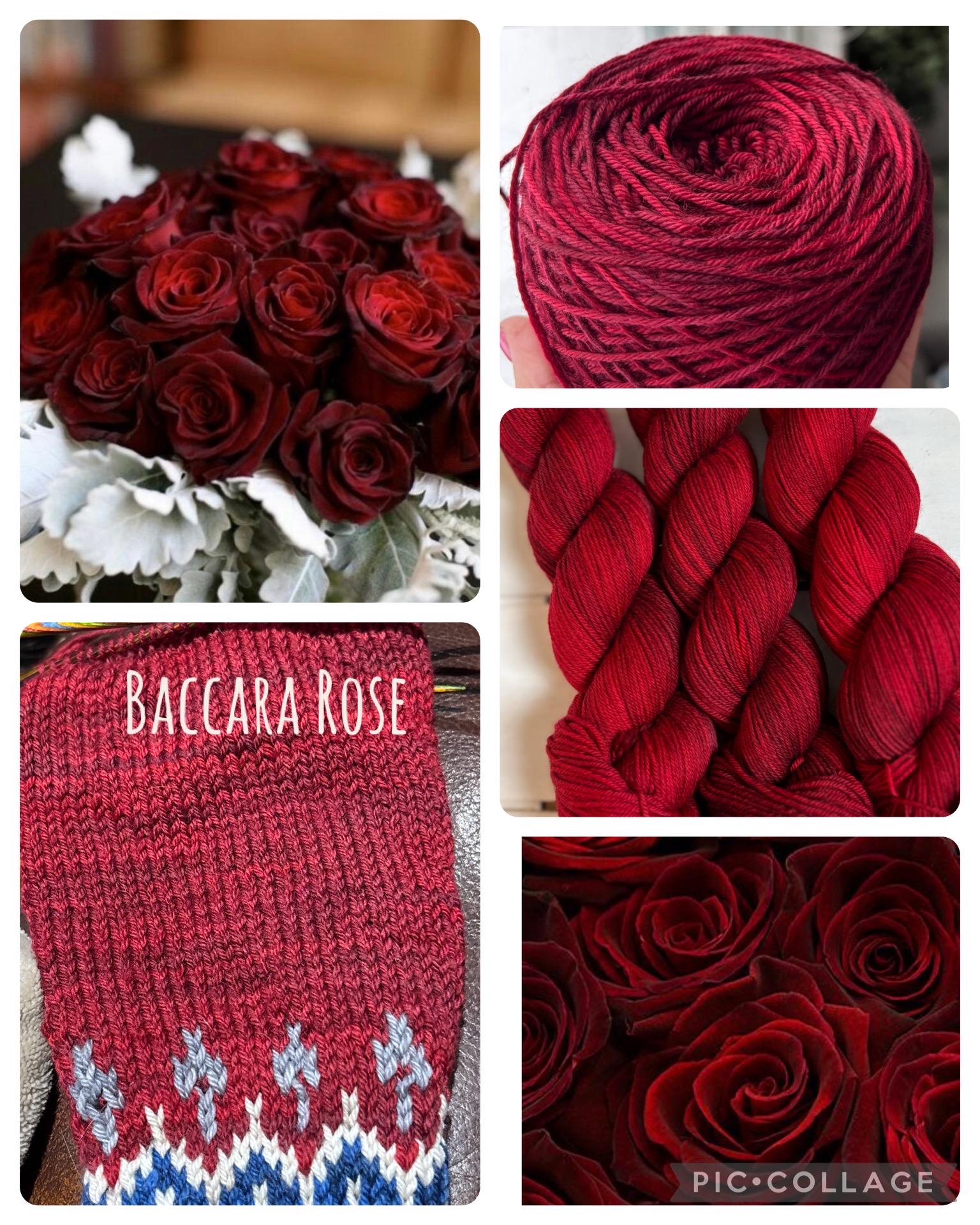 Baccara Rose, a deep rich dark bright red DK and fingering (Copy)