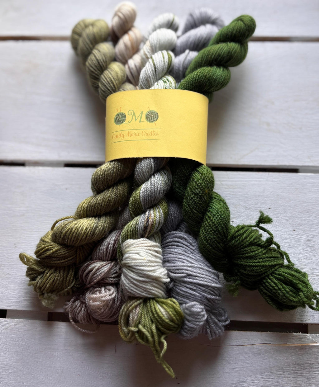 Mossy Stone, green, beige, brown, gray 75/25 merino superwash wool