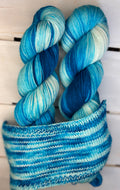 Glacier, ice blue merino wool, DK fingering