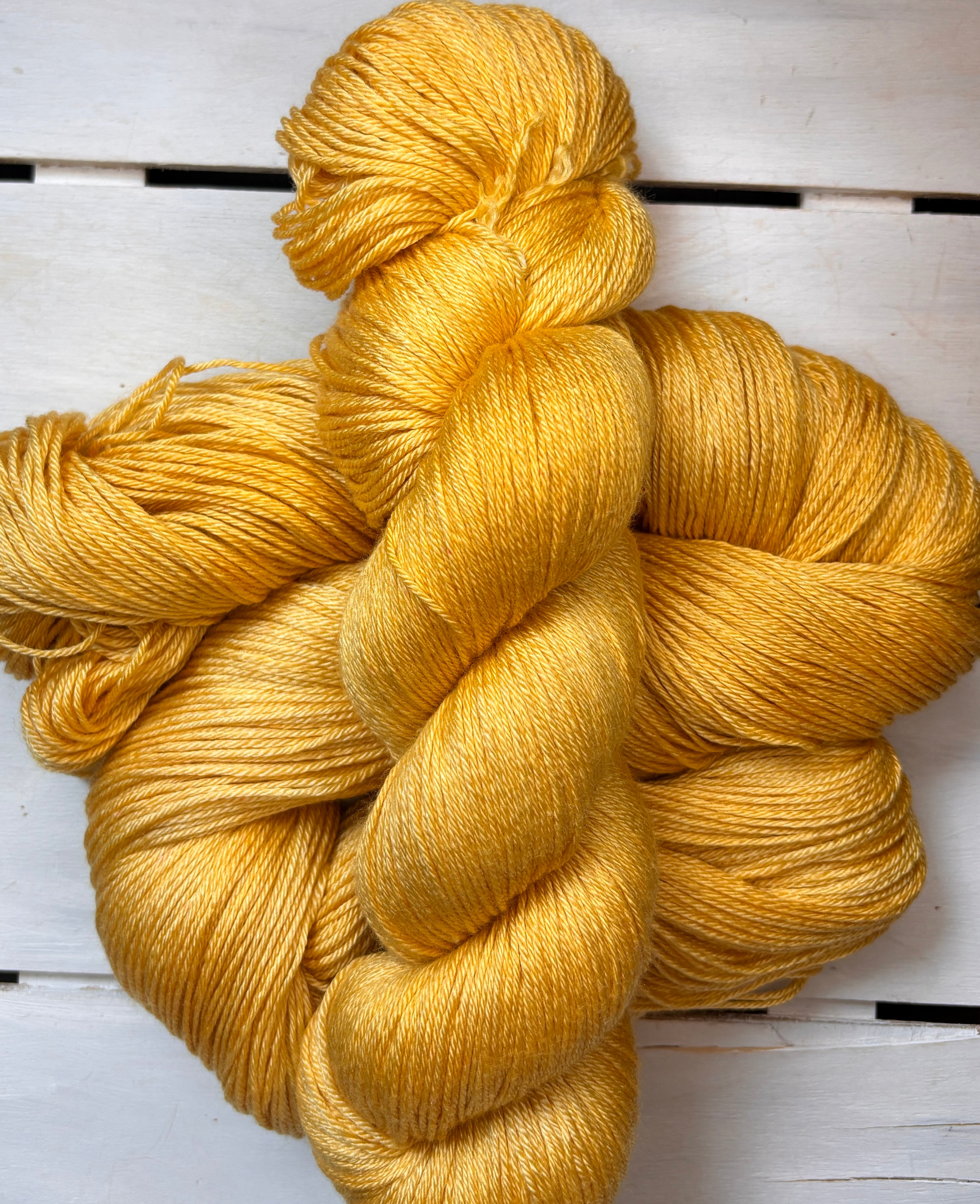 Silk Honey Mustard 50%silk 50% merino wool, DK fingering (Copy) (Copy)