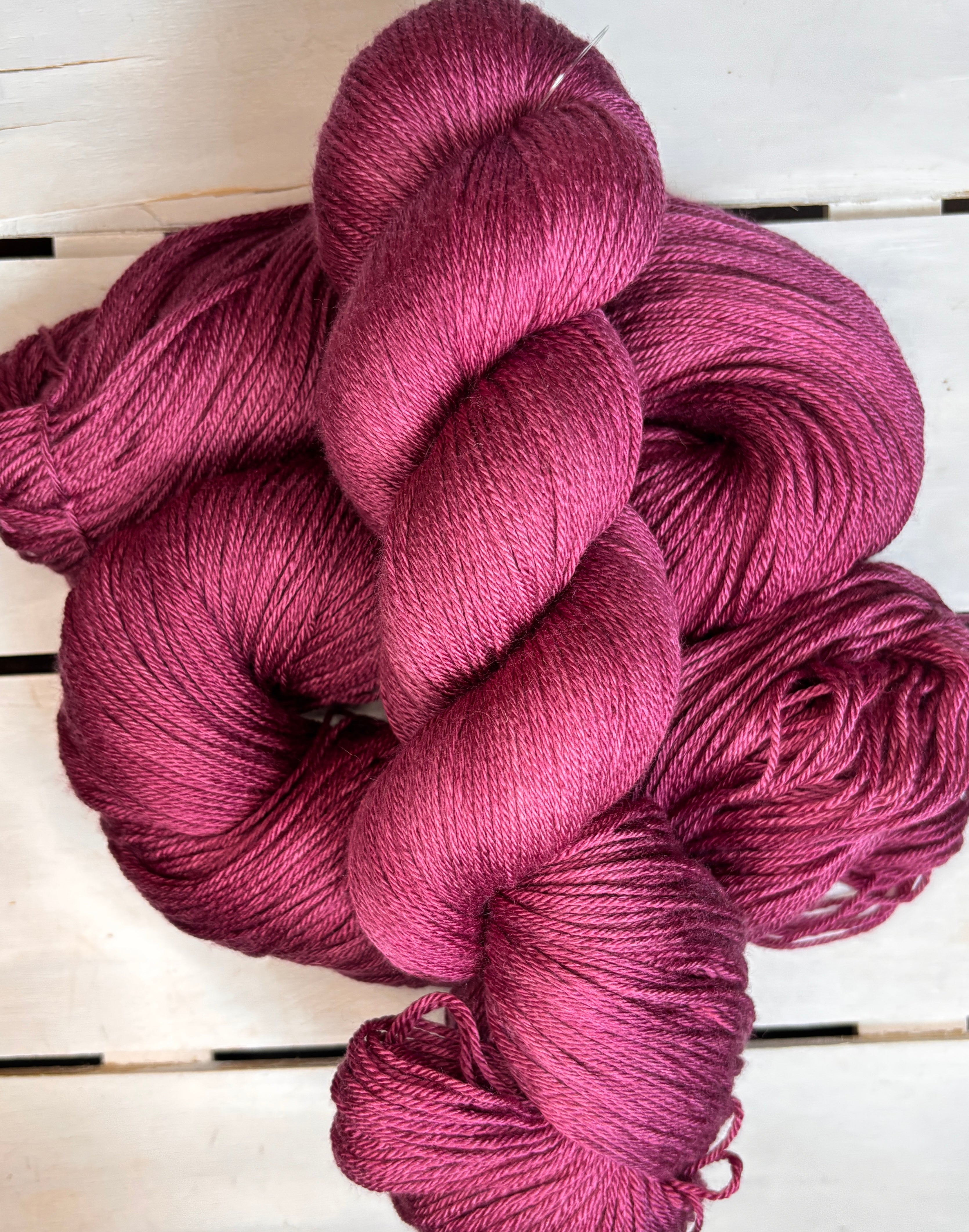 Silk Cabernet 50%silk 50% merino wool, DK fingering (Copy)