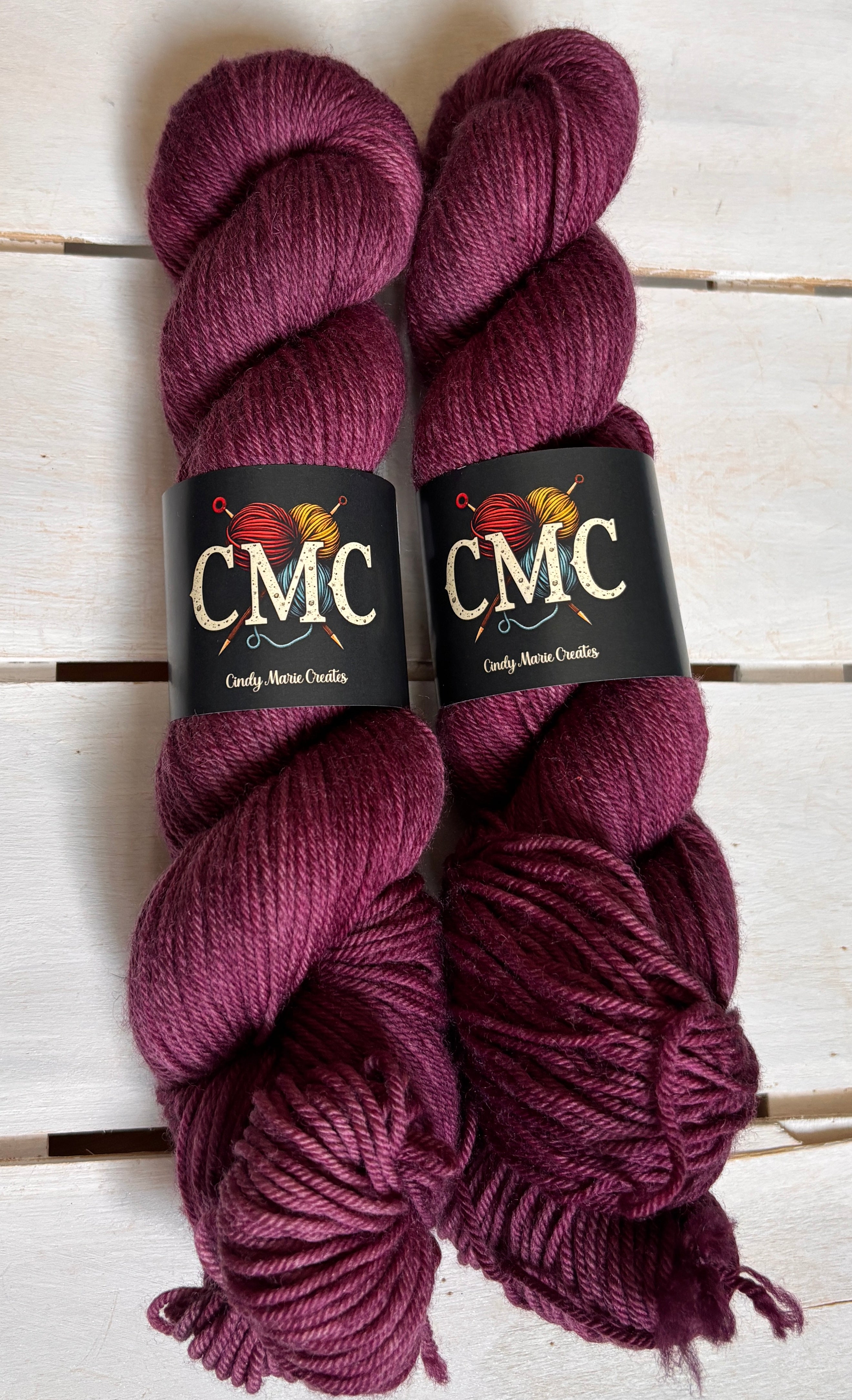 Cabernet, deep rich red wine colourway, merino wool, DK Fingering