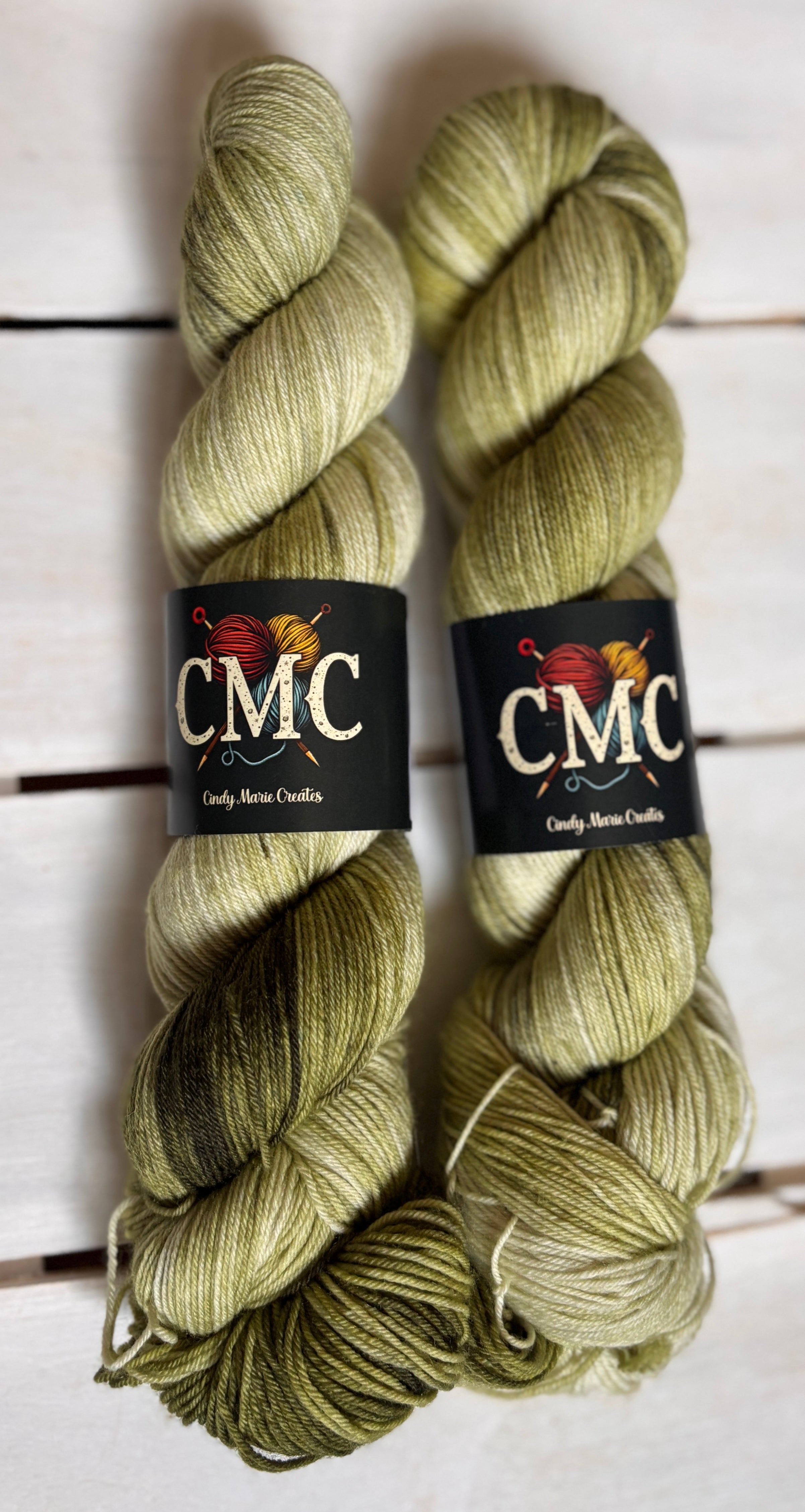 Earth Green, merino/nylon DK fingering wool