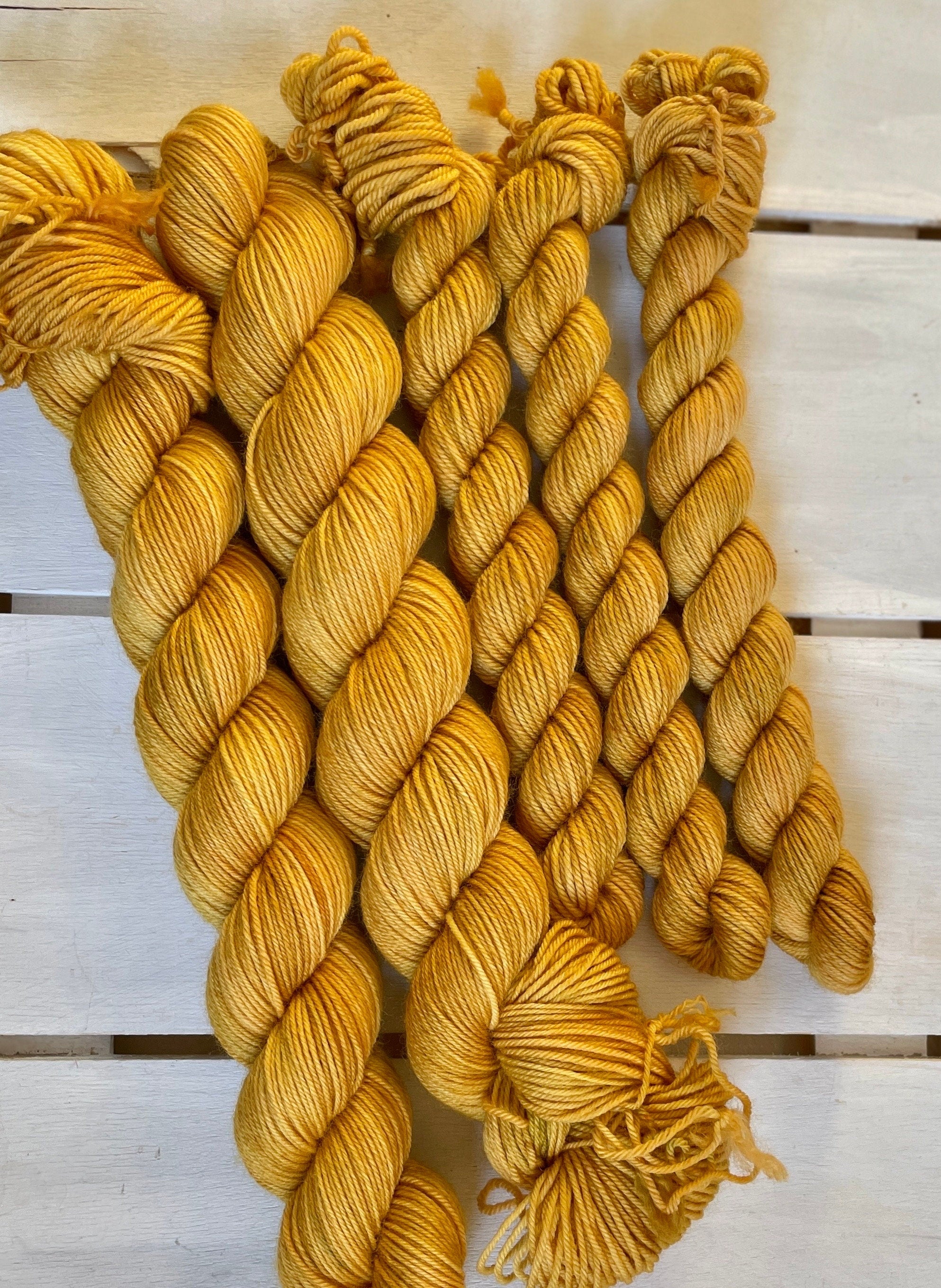 Honey Mustard, part of “Earth Tone Series”, DK and fingering