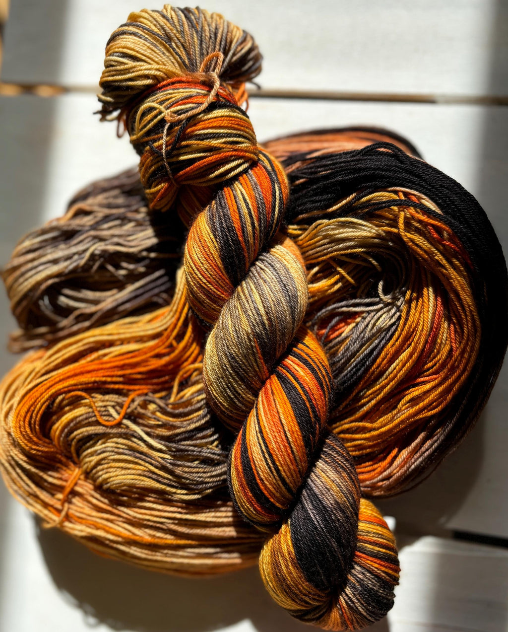 Till death, dark orange, dark grey, black