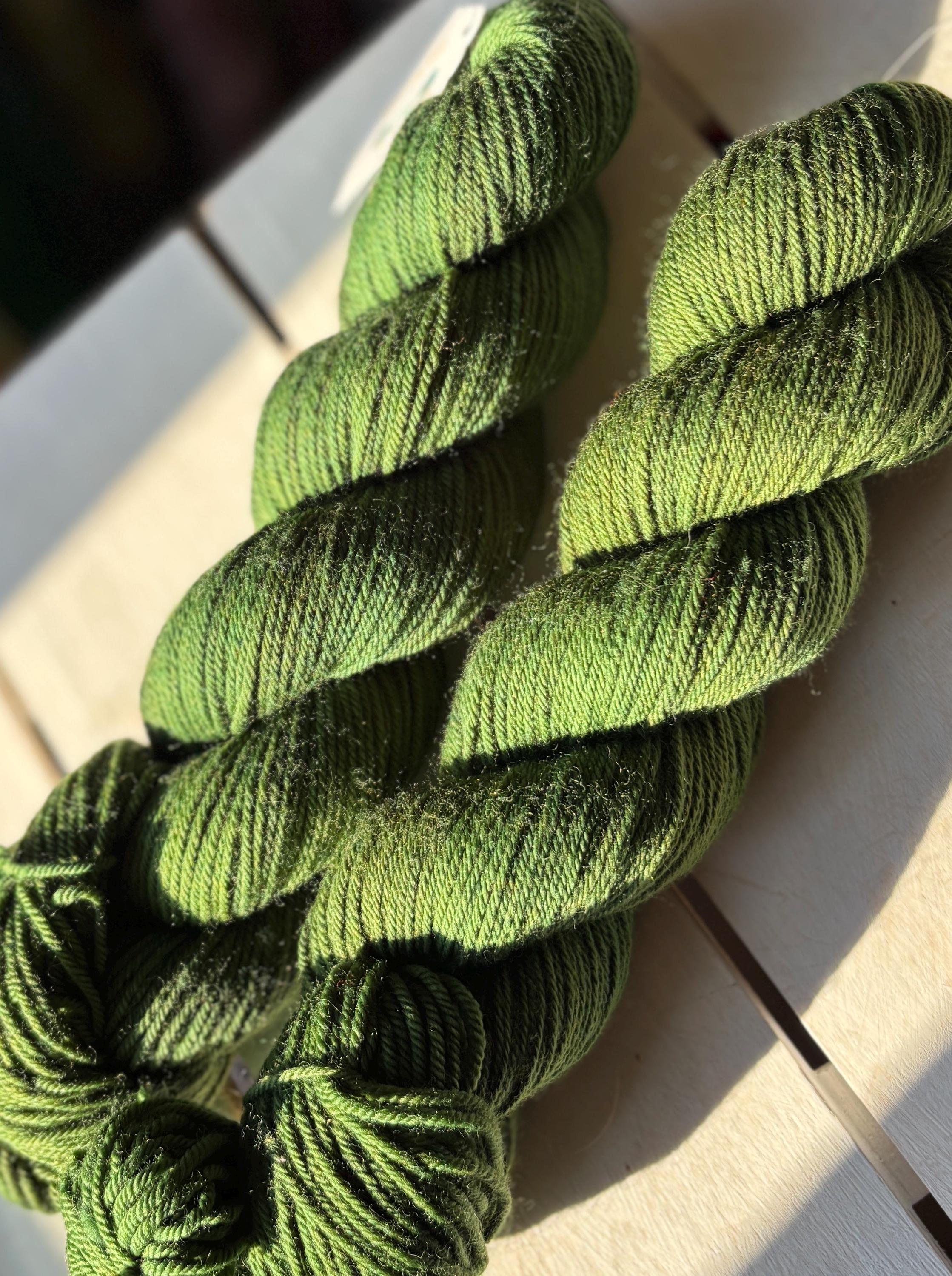 EverMore Green Yarn: Deep Rich Green, Merino Nylon Wool Blend