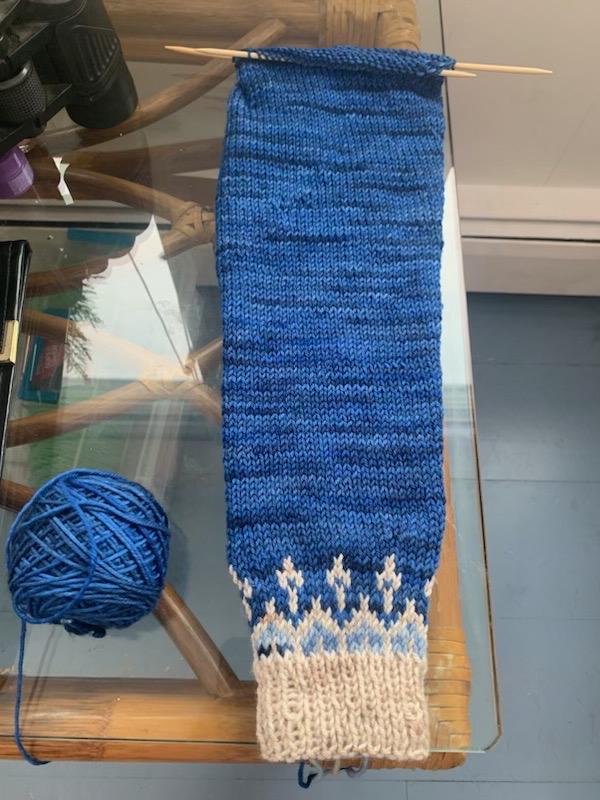 Starry Night, a deep bright rich blue, DK and fingering