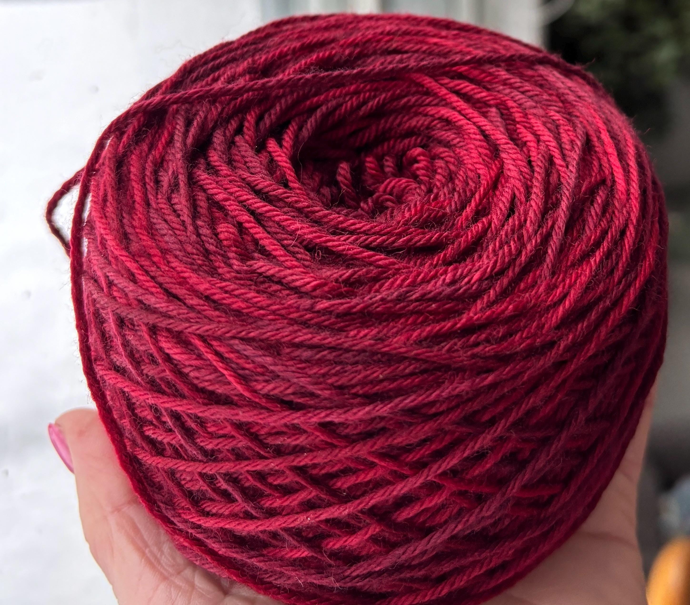 Baccara Rose, a deep rich dark bright red DK and fingering (Copy)
