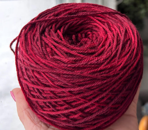 Baccara Rose, a deep rich dark bright red DK and fingering (Copy)