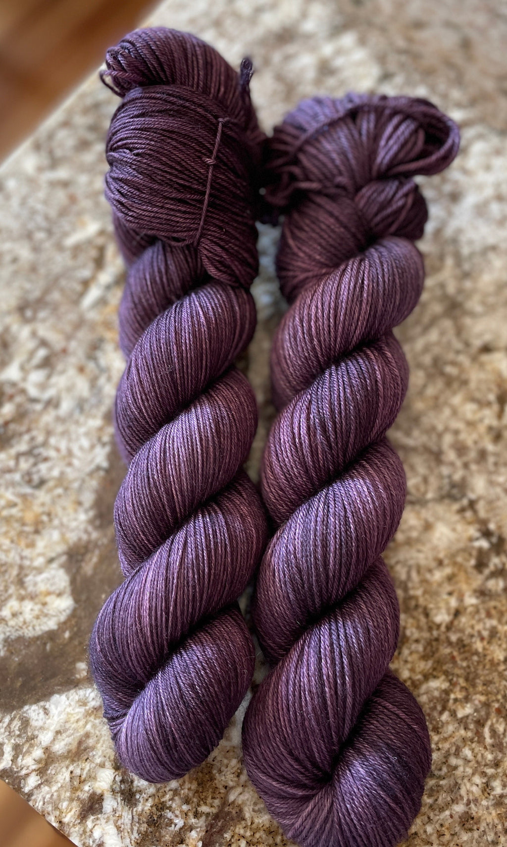 Purple Sunset, part of the  “Earth Tone Series”, DK and fingering