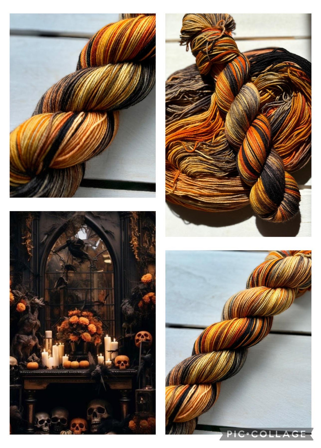 Till death, dark orange, dark grey, black
