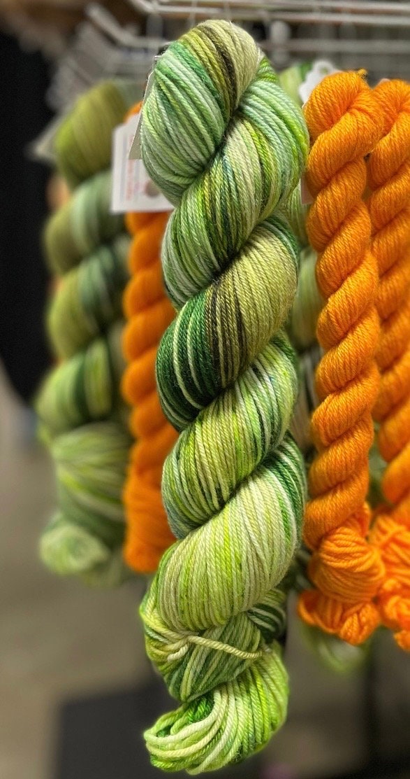 Enchanted Forest, all the green love, DK and fingering