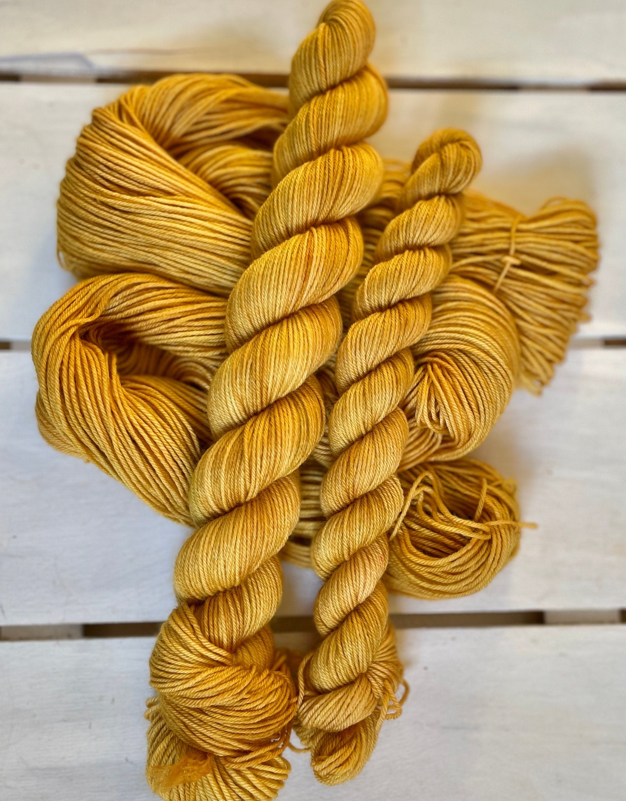 Honey Mustard, part of “Earth Tone Series”, DK and fingering