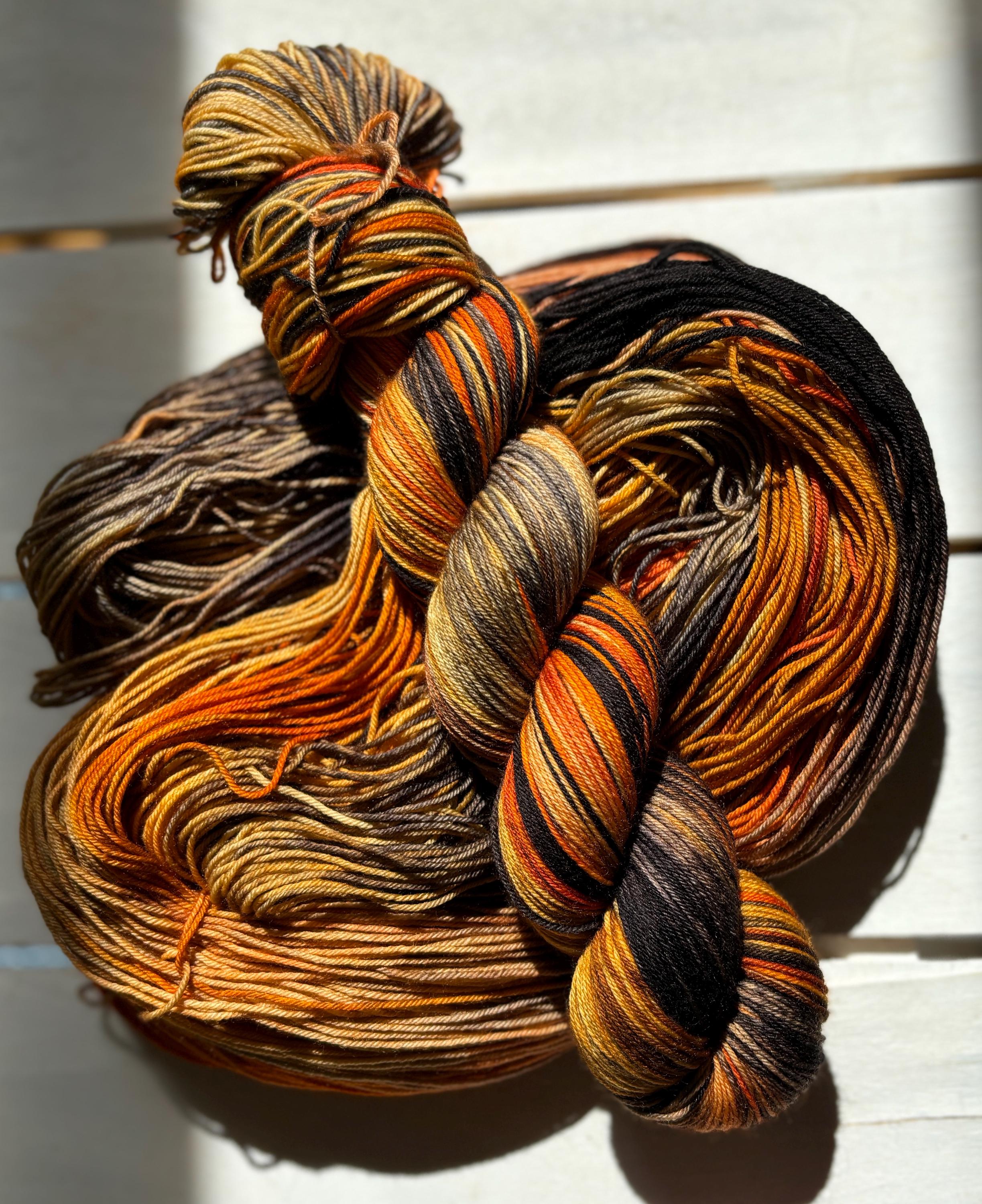 Till death, dark orange, dark grey, black