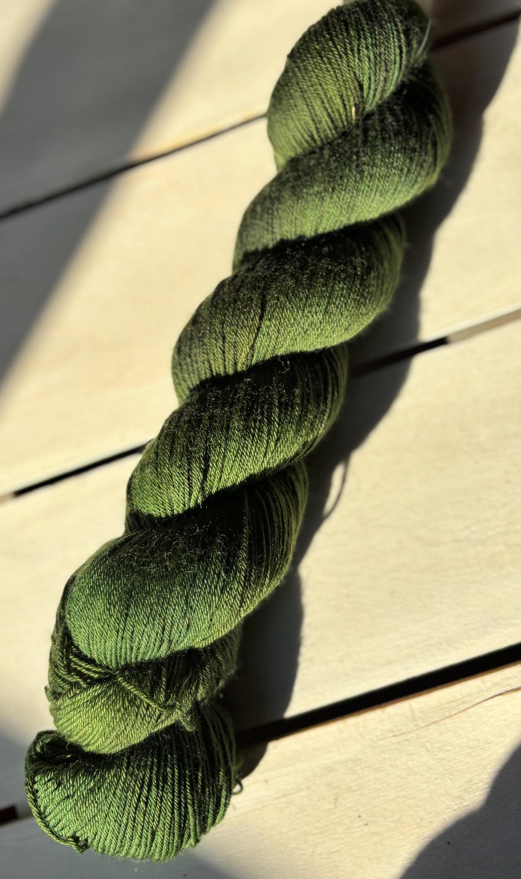 EverMore Green Yarn: Deep Rich Green, Merino Nylon Wool Blend